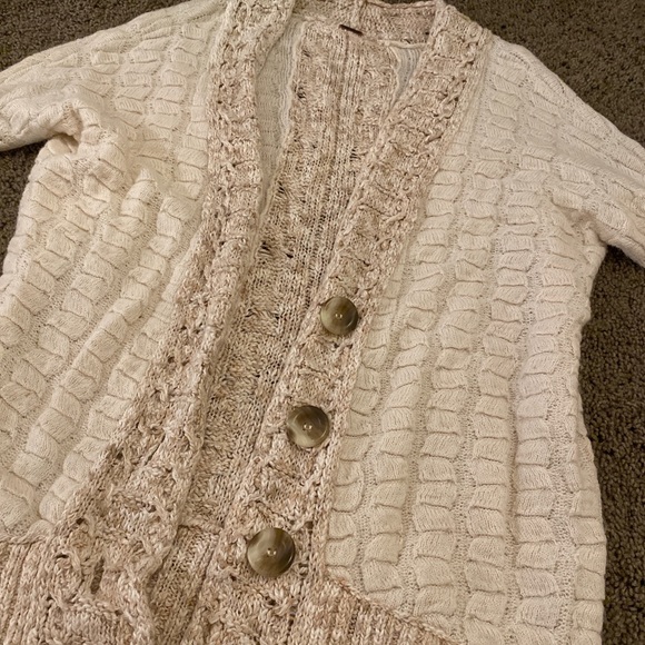 Free People Cream Cardigan Sweater - Picture 3 of 5